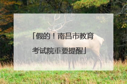 假的！南昌市教育考试院重要提醒