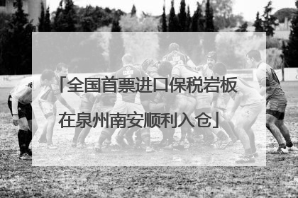 全国首票进口保税岩板在泉州南安顺利入仓