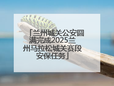 兰州城关公安圆满完成2025兰州马拉松城关赛段安保任务