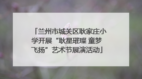 兰州市城关区耿家庄小学开展“耿星璀璨 童梦飞扬”艺术节展演活动
