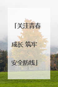 关注青春成长 筑牢安全防线