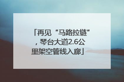 再见“马路拉链”，琴台大道2.6公里架空管线入廊