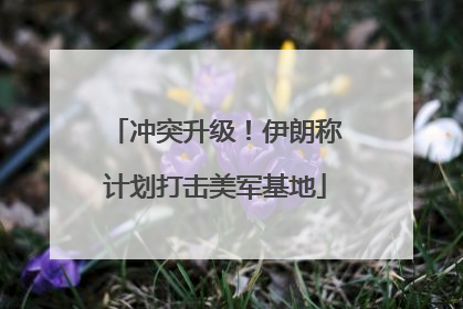 冲突升级！伊朗称计划打击美军基地