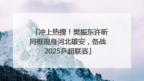 冲上热搜！樊振东许昕同框现身河北雄安，备战2025乒超联赛
