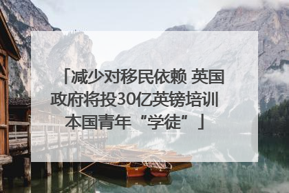 减少对移民依赖 英国政府将投30亿英镑培训本国青年“学徒”