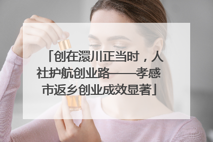 创在澴川正当时，人社护航创业路——孝感市返乡创业成效显著