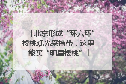 北京形成“环六环”樱桃观光采摘带，这里能买“明星樱桃”