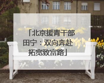 北京援青干部田宁：双向奔赴拓宽致富路
