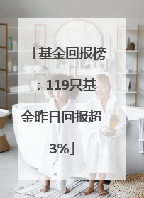 基金回报榜：119只基金昨日回报超3%