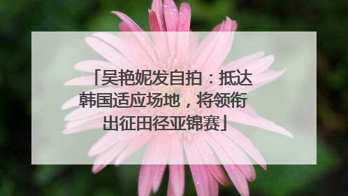 吴艳妮发自拍：抵达韩国适应场地，将领衔出征田径亚锦赛