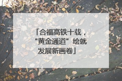 合福高铁十载，“黄金通道”绘就发展新画卷