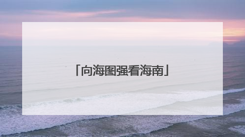 向海图强看海南