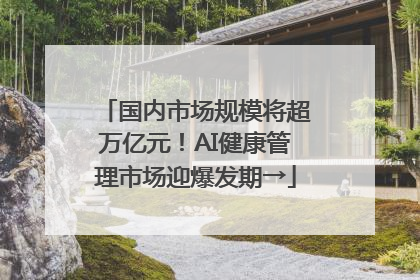 国内市场规模将超万亿元！AI健康管理市场迎爆发期→