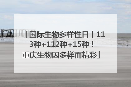 国际生物多样性日丨113种+112种+15种！重庆生物因多样而精彩