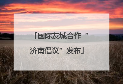国际友城合作“济南倡议”发布