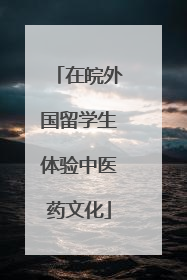 在皖外国留学生体验中医药文化