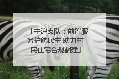 宁沪支队：前置服务护航民生 助力村民住宅合规翻建