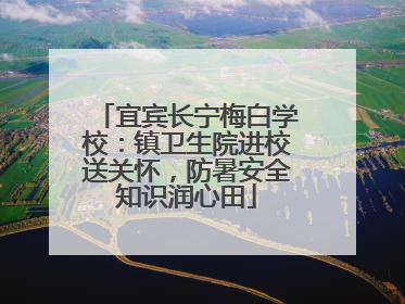 宜宾长宁梅白学校：镇卫生院进校送关怀，防暑安全知识润心田