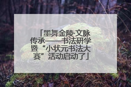 墨舞金陵·文脉传承——书法研学暨“小状元书法大赛”活动启动了