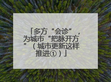 多方“会诊”，为城市“把脉开方”（城市更新这样推进①）