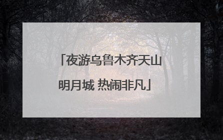 夜游乌鲁木齐天山明月城 热闹非凡