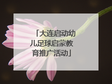 大连启动幼儿足球启蒙教育推广活动