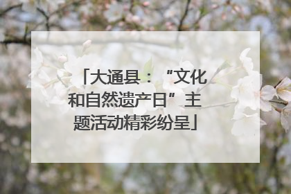 大通县：“文化和自然遗产日”主题活动精彩纷呈