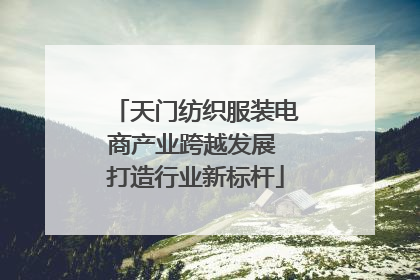 天门纺织服装电商产业跨越发展 打造行业新标杆