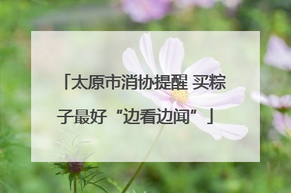 太原市消协提醒 买粽子最好“边看边闻”