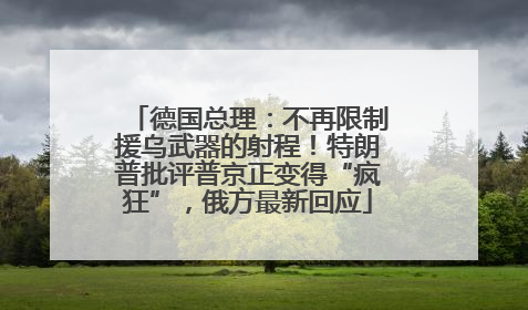 德国总理：不再限制援乌武器的射程！特朗普批评普京正变得“疯狂”，俄方最新回应