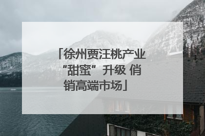 徐州贾汪桃产业“甜蜜”升级 俏销高端市场