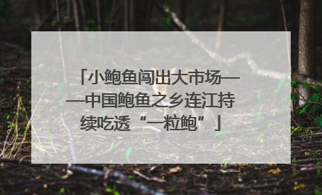小鲍鱼闯出大市场——中国鲍鱼之乡连江持续吃透“一粒鲍”