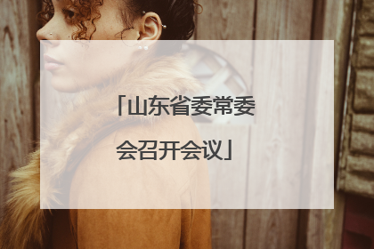 山东省委常委会召开会议