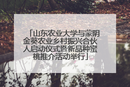 山东农业大学与蒙阴金葵农业乡村振兴合伙人启动仪式暨新品种蜜桃推介活动举行