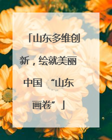 山东多维创新，绘就美丽中国 “山东画卷”