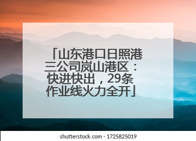 山东港口日照港三公司岚山港区：快进快出，29条作业线火力全开