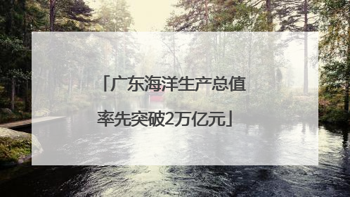 广东海洋生产总值率先突破2万亿元