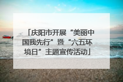 庆阳市开展“美丽中国我先行”暨“六五环境日”主题宣传活动