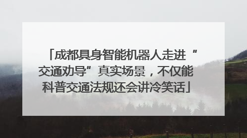 成都具身智能机器人走进“交通劝导”真实场景，不仅能科普交通法规还会讲冷笑话