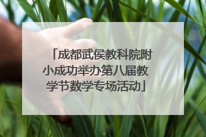 成都武侯教科院附小成功举办第八届教学节数学专场活动
