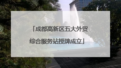 成都高新区五大外贸综合服务站授牌成立