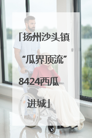 扬州沙头镇“瓜界顶流”8424西瓜进城