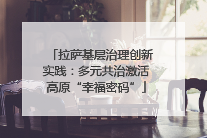 拉萨基层治理创新实践：多元共治激活高原“幸福密码”
