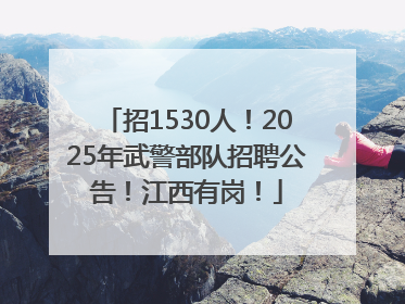 招1530人！2025年武警部队招聘公告！江西有岗！