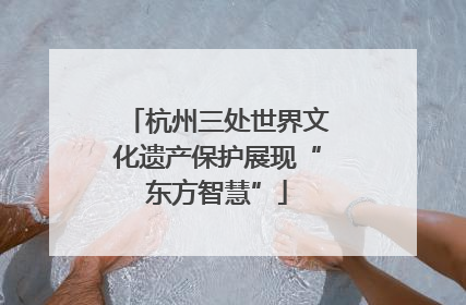 杭州三处世界文化遗产保护展现“东方智慧”