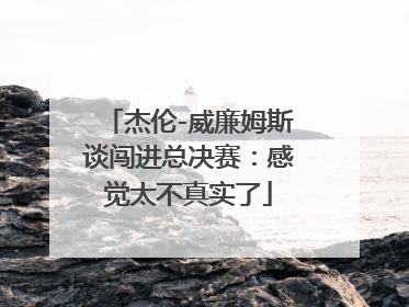 杰伦-威廉姆斯谈闯进总决赛：感觉太不真实了