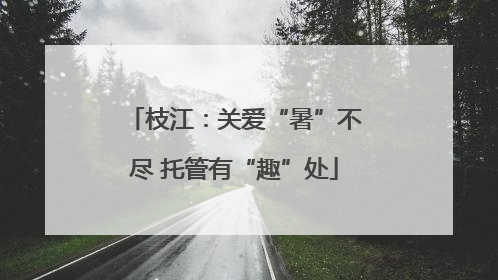 枝江：关爱“暑”不尽 托管有“趣”处