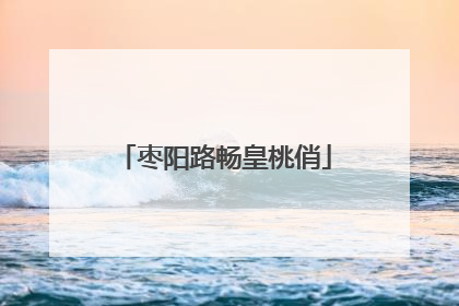 枣阳路畅皇桃俏