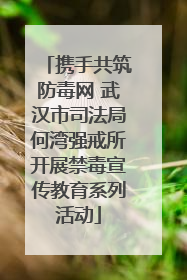 携手共筑防毒网 武汉市司法局何湾强戒所开展禁毒宣传教育系列活动