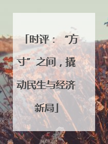 时评：“方寸”之间，撬动民生与经济新局